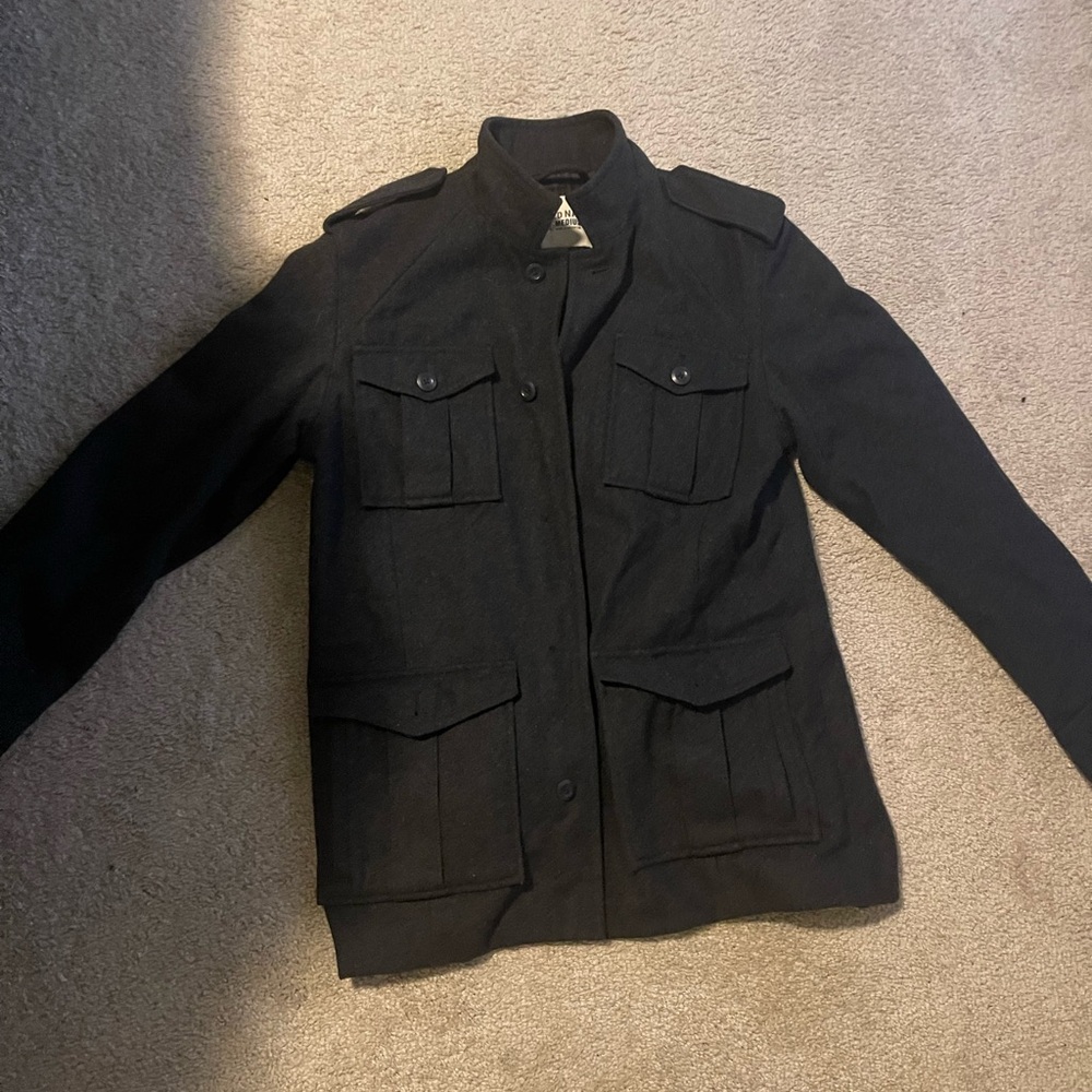 Old Navy Dark Gray Military Jacket
